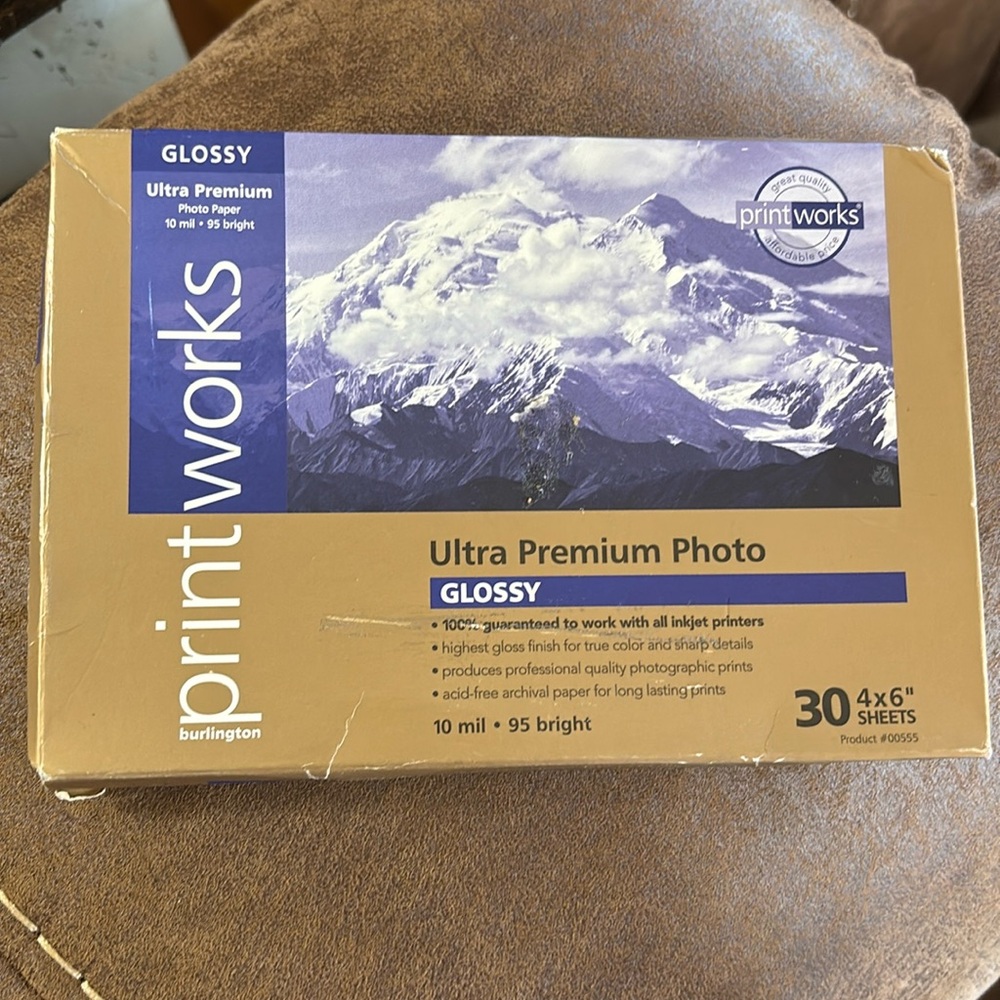 🆕 PRINT WORKS Ultra Premium Photo Paper 30 4x6 sheets new sealed Product #00555